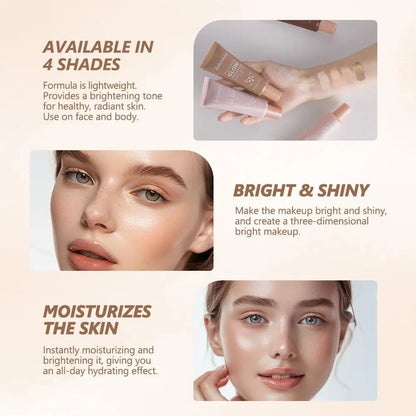 Long-Lasting Glow Foundation, Natural Glow Enhancer, Moisturizing, Hydrating & Brightening Luminous Foundation for All-Day Radiant Glow Coverage