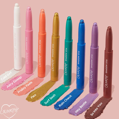 Colourpop Shadow Stix - Creamy Pigmented Long-Wearing Eyeshadow Stick with Built-In Sharpener - Matte, Metallic, and Chrome Finishes