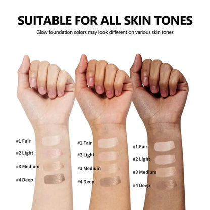 Long-Lasting Glow Foundation, Natural Glow Enhancer, Moisturizing, Hydrating & Brightening Luminous Foundation for All-Day Radiant Glow Coverage