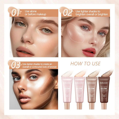 Long-Lasting Glow Foundation, Natural Glow Enhancer, Moisturizing, Hydrating & Brightening Luminous Foundation for All-Day Radiant Glow Coverage